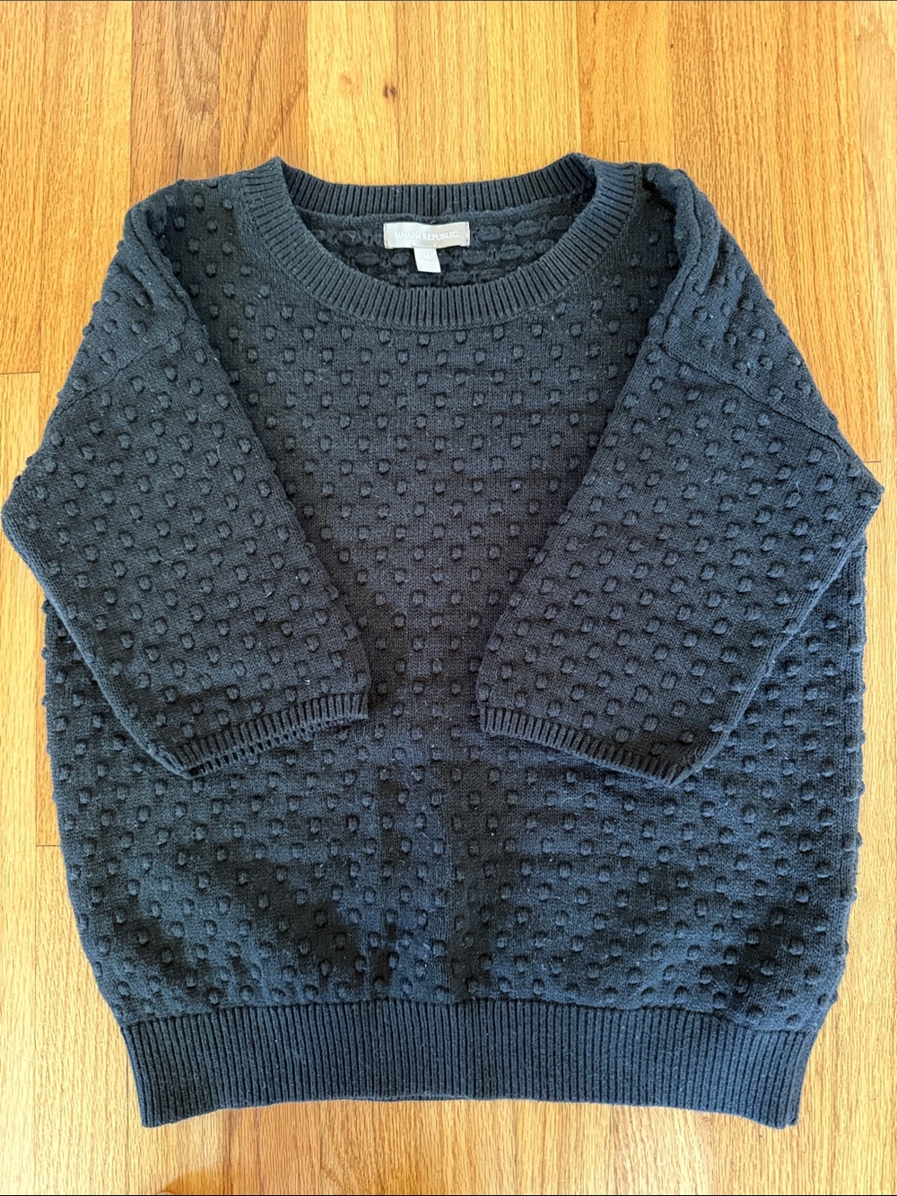 Banana Republic Navy Blue Textured Knit Sweater